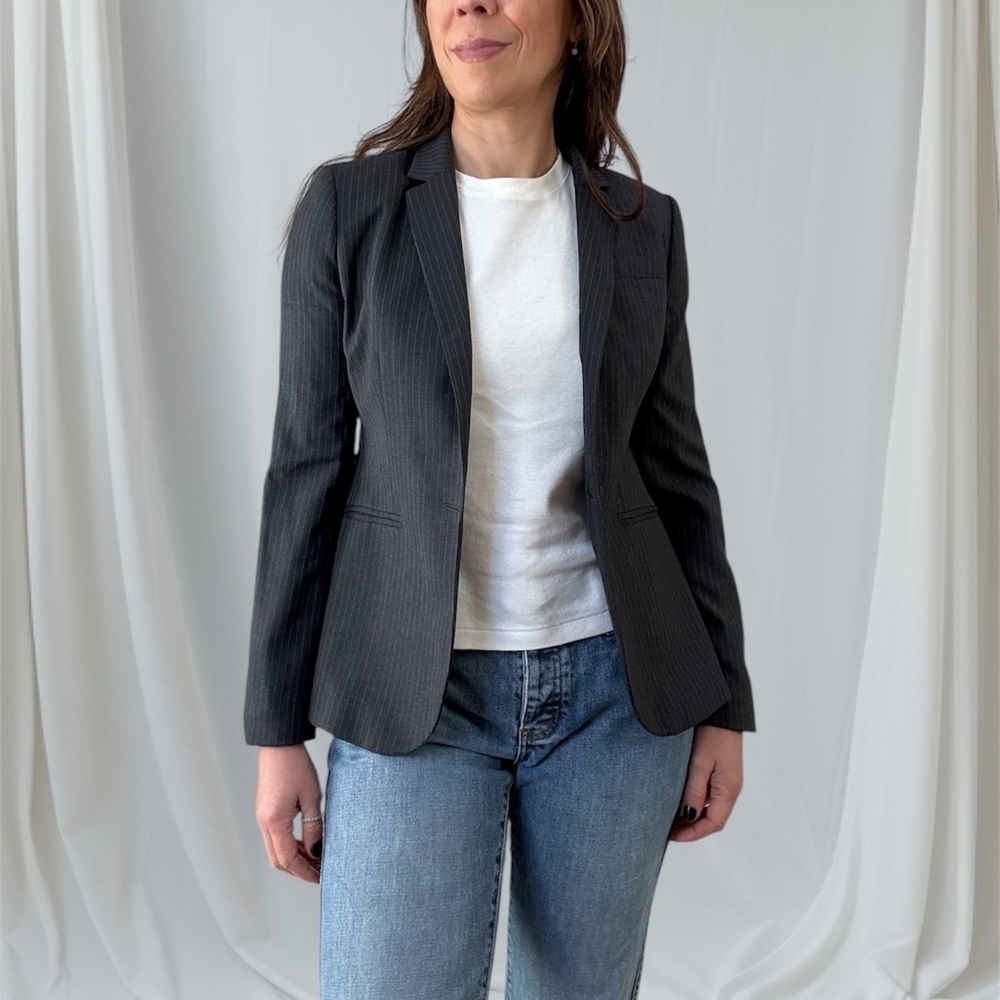 J. Crew Super 120 Pinstripe Wool Blazer